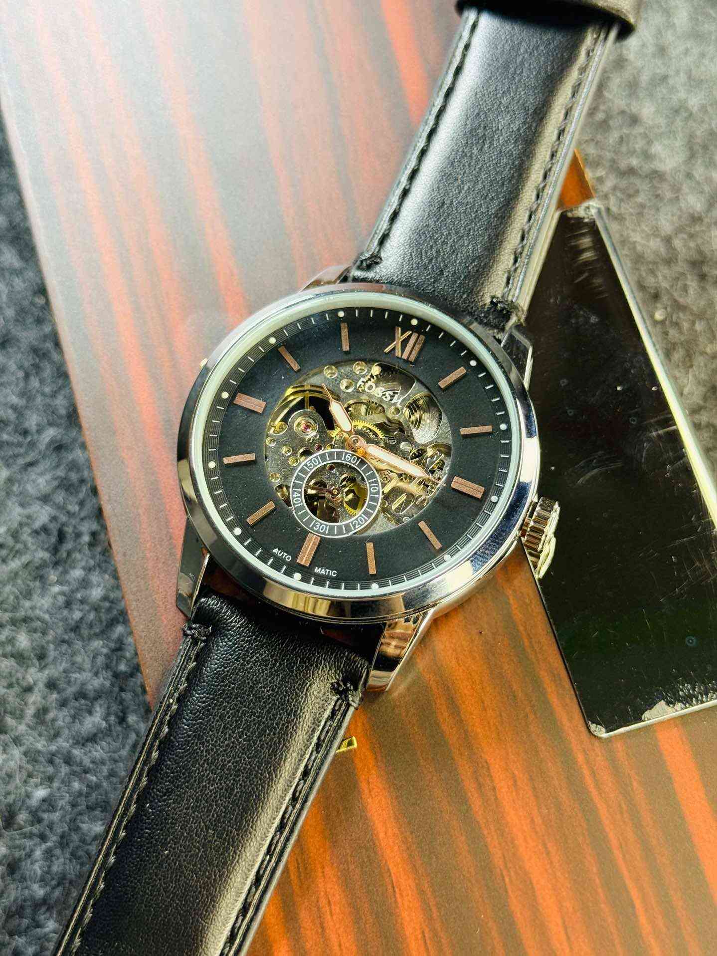 Fossil Townsman Skeleton Dial Automatic Men's Watch